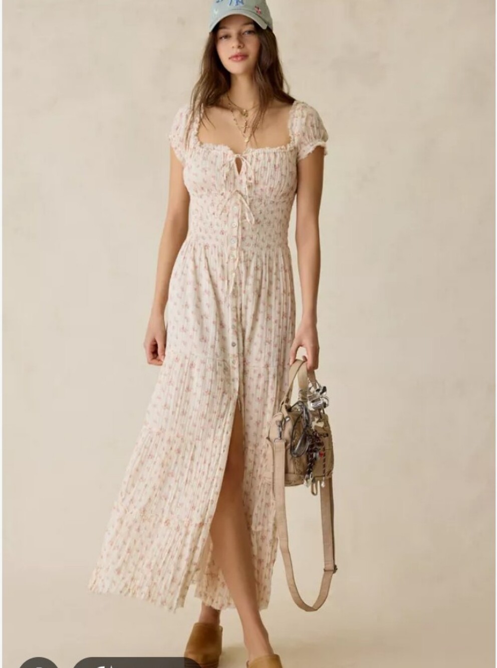 • Urban Outfitters Kimchi Blue Samira Smocked Floral Maxi Dress